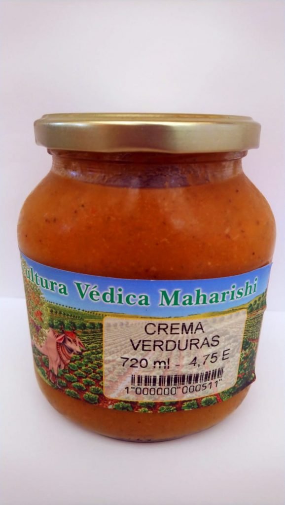 CREMA de VERDURAS 720 ml - Especial pasta y otros usos - Zanahoria, Calabaza, Berenjena, Cebolla, Sal