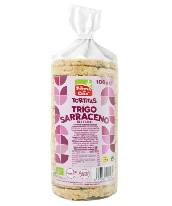 TORTITAS DE TRIGO SARRACENO INTEGRAL Pack 15 unidades 100 gr.