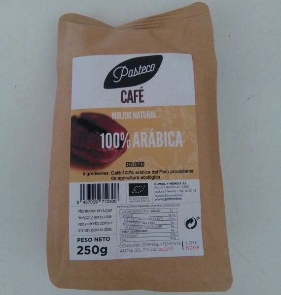 CAFÉ 100% ARABICA molido  Perú -   250 g                                              NOVEDAD