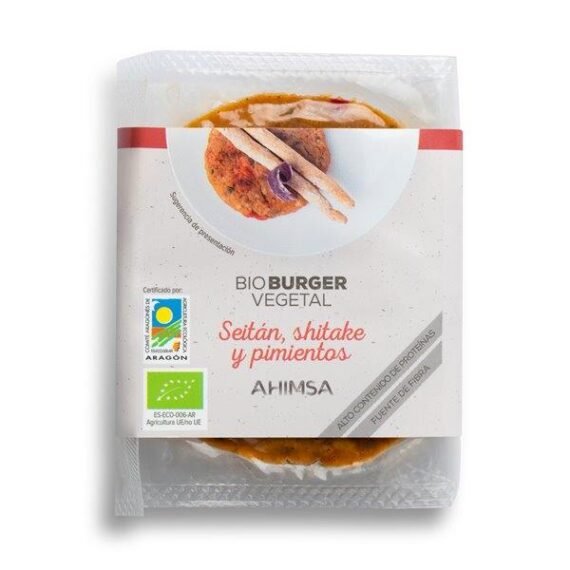 Hamburguesas Seitan, Shiitake y Pimientos  160 gr. 2 unidades