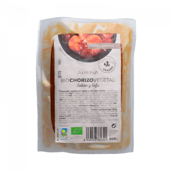 Chorizo Vegetal de Seitan y Tofu   2 unid