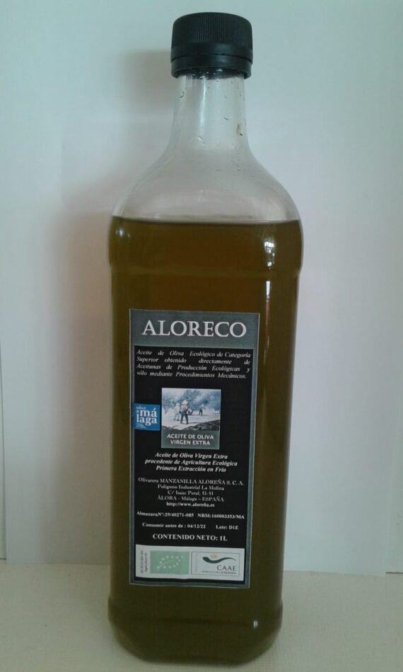 ACEITE - Zumo OLIVA - Ecológico -  Manzanilla Aloreña -Cristal