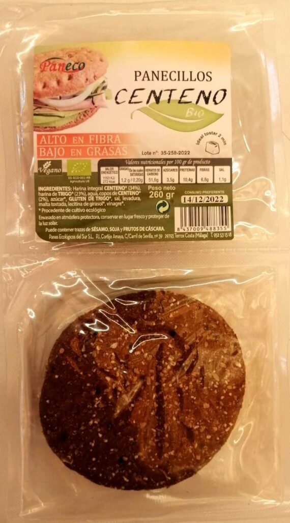 PANECILLOS de CENTENO - Tipo Pan Hamburguesas