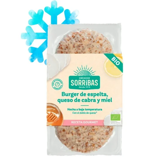 HAMBURGUESA de Espelta, Queso de Cabra y Miel 160g