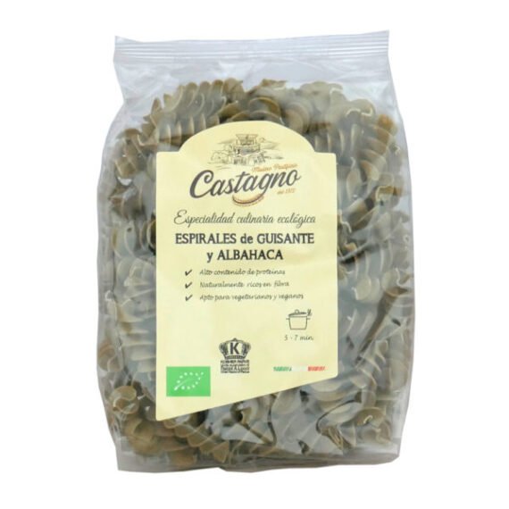 Espirales 100% Guisante verde y Albahaca 250 gr