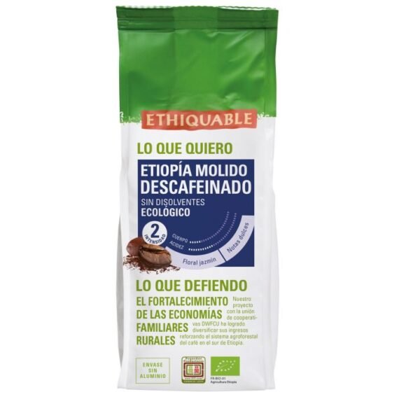 CAFÉ DESCAFEINADO - molido - ETIOPIA - MOCA  250 g